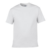 T-shirt à manches courtes col rond pour homme, personnalisé, unisexe, en coton 100% tricoté, écologique et respirant, avec logo imprimé en sérigraphie