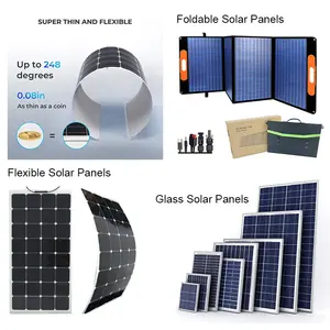 Wtl Monokristallijn 100W 400W 500W 550W 700W 1000W Prijs Panelen Solares Kits Systeem Draagbaar Opvouwbaar Flex Flexibel Zonnepaneel