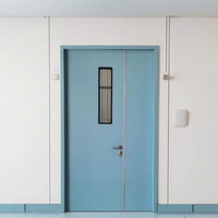 Porte battante en acier haute performance en gros d'usine pour salles blanches et hôpitaux Porte de purification automatique à sécurité biologique