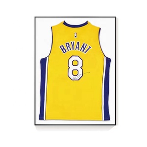Múltiples estrellas de la <span class=keywords><strong>NBA</strong></span> baloncesto Jersey Marco de exhibición marco de fotos lienzo cristal porcelana pared arte pintura - Product Image 1