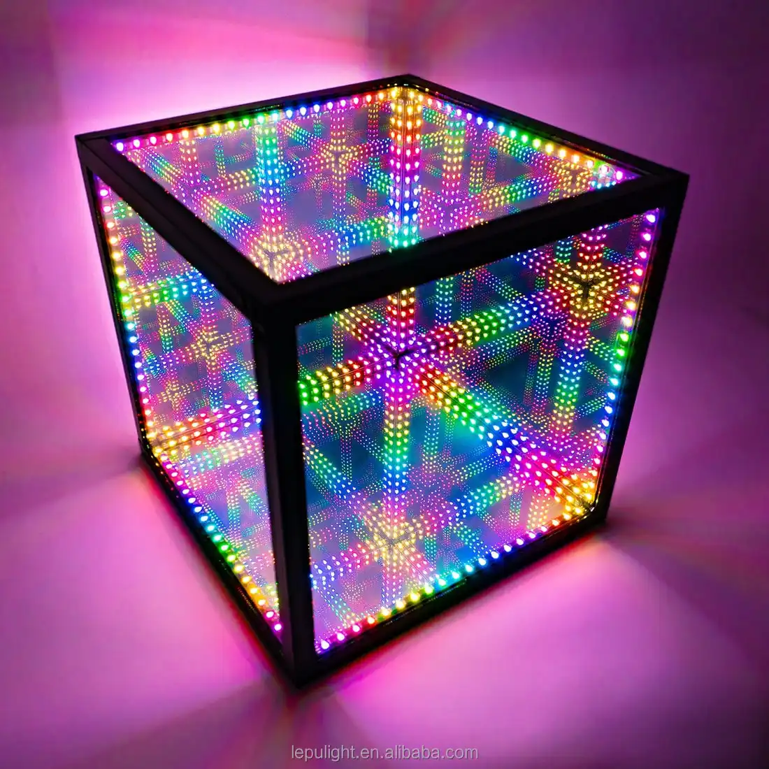 Infinito popular levou luz cubo inteligente RGB espelhos luzes para decoração de casa