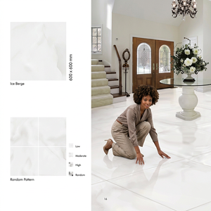 Desert Bianco Marble Design 600x600mm Polished GVT Porcelain Tiles For Luxury Interior Flooring - Product Image 5