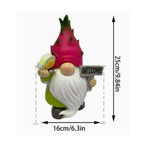 เครื่องประดับเรซิ่นรูปปีศาจผลมังกร ไฟ LED พลังงานแสงอาทิตย์ ตกแต่งสวนกลางแจ้ง กันน้ำ - Product Image 2