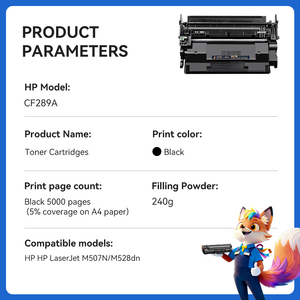Cartouche de toner compatible Asseel CF289A CF289X CF289Y Toner 89A 89X 89Y Utilisé dans HP LaserJet Enterprise M507N <span class=keywords><strong>M507DN</strong></span> - Product Image 2