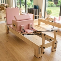 Cama de Pilates Tmax de Madera de Roble, Reformer de Pilates, Precio para Uso Comercial, Máquinas de Pilates con Certificación CE ISO para Fisioterapia