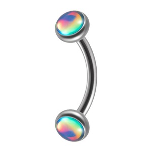 Anillo de acero inoxidable para ceja al por mayor, anillos helix curvos graduales, coloridos, con rosca interna, <span class=keywords><strong>piercing</strong></span> para ceja, joyería corporal - Product Image 6