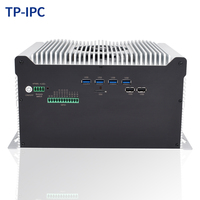 Mini PC industriel avec calcul en périphérie alimenté par une GPU pour l'automatisation de l'IA, ports série multiples avec RS232 RS485 isolés, 3 ports LAN GbE