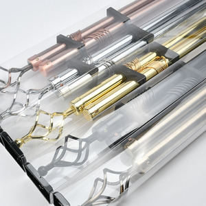 <span class=keywords><strong>PVC</strong></span> ve demir malzeme ile kolay kurulum Metal perde çubuğu seti aksesuar rekabetçi fiyat için braket rayları içerir - Product Image 2