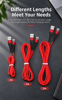 Kabel USB Type-C Nylon Braided 2.4A Fast Charging 1m/2m/3m Tahan Lama untuk Ponsel, Tablet, Komputer, Printer & Scanner