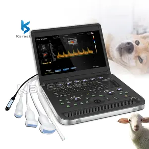 Model baru Laptop medis 15 inci sistem gema dokter hewan 3D warna doppler ultrasound