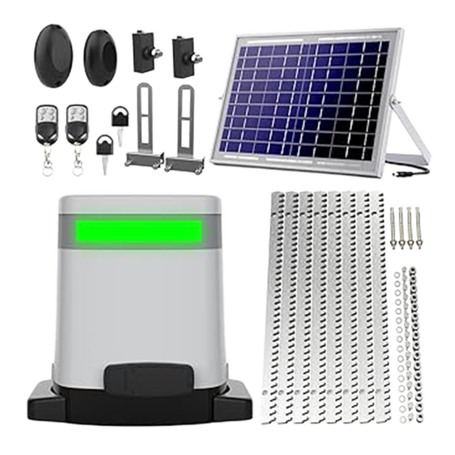 Standalone Solar Built-in Battery Motor Gate Sliding Gate Opener for Construction Site