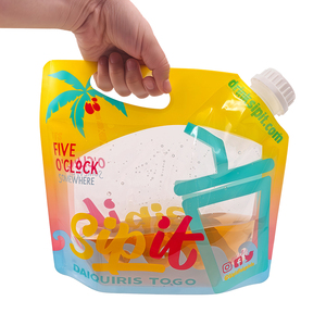 Pochette transparente 4L 5L à bec liquide, pot pour boissons, pour traiteur sauce à eau, condiments, coco, prêt à dropshipping - Product Image 1