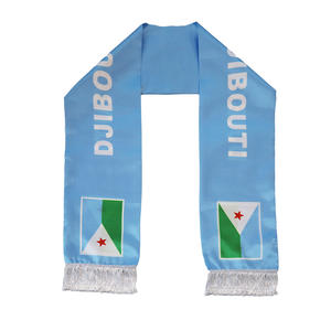ผ้าพันคอธงชาติดีไจบูตี ผลิตภัณฑ์เชียร์ฟุตบอลแบบกำหนดเองขายส่ง ผ้าพันคอพู่ห้อยสำหรับแฟนบอล - Product Image 2