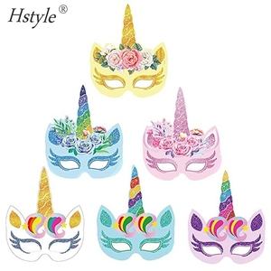 <span class=keywords><strong>Unicornio</strong></span> Fiesta de cumpleaños Favores Máscaras de <span class=keywords><strong>unicornio</strong></span> para niñas Niños Goodie Bag Stuffers Máscaras de papel de <span class=keywords><strong>unicornio</strong></span>, 6 estilos PQ105 - Product Image 1
