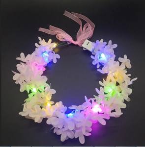 Caliente Cosplay cumpleaños boda fiesta Baby Shower decoración LED flor coronas diademas iluminar guirnaldas brillantes - Product Image 4