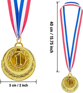 Médailles de ruban avec logo personnalisé de 2 à 5 pouces Trophées de récompense en vrac en alliage de zinc - Product Image 2