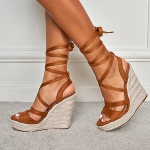 Factory Direct Sales Spot Increase Plus Size Women's <b>Shoes</b> Fashion British Style Elastic Strap Sandals - Product Image 1