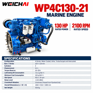 WEICHAI 130PS Dieselmotor Schiffsmotoren WP4C130-21 - Product Image 2
