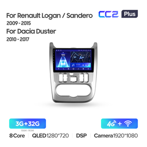 TEYES CC2 PLUS lettore DVD auto per Renault Logan 1 sandero 2009 - 2015 per <span class=keywords><strong>Dacia</strong></span> <span class=keywords><strong>Duster</strong></span> 2010 - <span class=keywords><strong>2017</strong></span> 9 pollici - Product Image 2