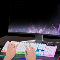 Clavier et souris filaires USB MQ avec rétroéclairage LED, 104 touches, non mécaniques, combo de périphériques de jeu pour PC, en stock, livraison rapide