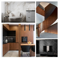 Plafond extensible en PVC auto-adhésif de longue date Films décoratifs en papier de bois moderne frais PE opaque teinté en rouleau pour porte de maison