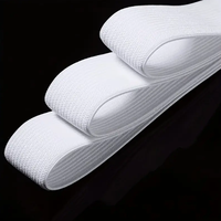 Sangle élastique en polyester personnalisée de 10 à 50 mm, couleur unie, imprimée, en tissu tissé, bande de caoutchouc pour vêtements, bande élastique OEM en gros