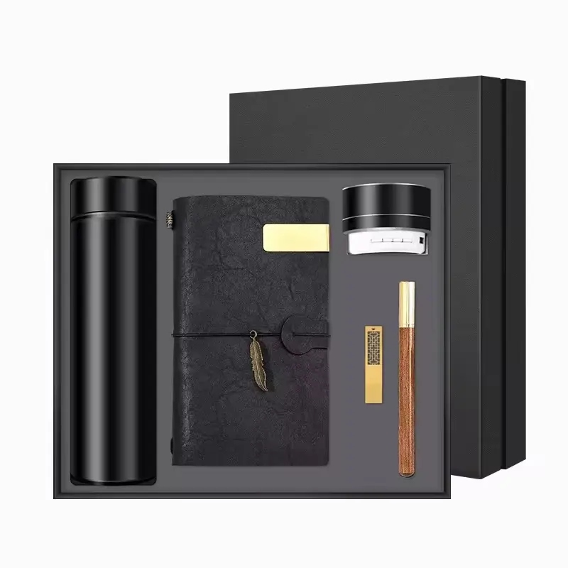 Promocional negócio dom conjunto luxo Presente A6 Notebook Kits Executivo Suporte Personalizado conjunto presente corporativo luxo promocional