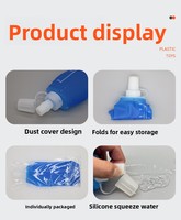 D5744 Gourde souple portable personnalisable avec logo, sans BPA, pliable, type compression, pour la randonnée et la course en extérieur