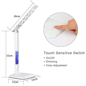 Đèn bàn <span class=keywords><strong>LED</strong></span> đa chức năng với màn hình LCD thông minh, ánh sáng chăm sóc mắt, lịch, báo thức, nhiệt độ và hẹn giờ - Product Image 4