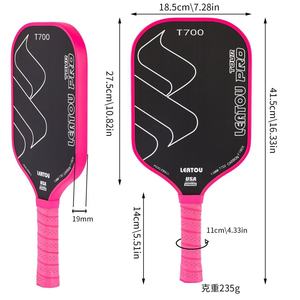 Tùy Chỉnh Màu Xanh Lá Cây Gen3 Pro 16Mm Máy Nghe Nhạc Phiên Bản Pickleball Mái Chèo Bề Mặt Thô Động Lực đẩy <span class=keywords><strong>Graphite</strong></span> Cho Toray T700 Carbon - Product Image 2