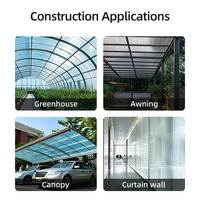 Plaque en polycarbonate alvéolaire transparente sur mesure, résistante aux UV, pour la vente en gros