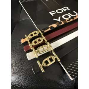 Ceinture fine en PU pour femme avec boucle plaquée or, style décontracté, plusieurs options de couleurs - Product Image 3