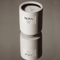 Bougie parfumée en pot en céramique NOVA Luxury Home, fabriquée avec des matériaux 100% naturels de qualité supérieure pour une combustion stable et sans fumée, Diwali, Fête des Pères