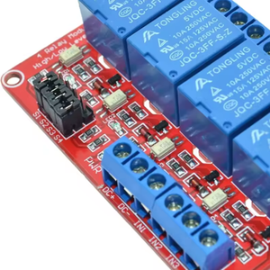 โมดูลรีเลย์ 4 ช่อง 5V แบบออปโตคัปเปลอร์ แยกสัญญาณระดับสูงและต่ำ ทริกเกอร์ไมโครคอนโทรลเลอร์ บอร์ดสีแดง - Product Image 3