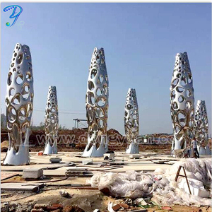 Escultura Moderna de Gran Tamaño de Acero Inoxidable Soldado en 3D con Forma de Pez, Marca DY, para Uso en Exteriores - Product Image 6