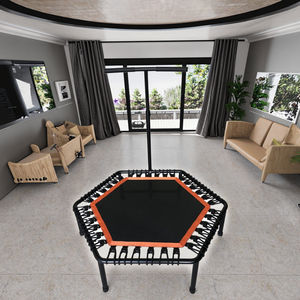 Trampolín de Interior de oferta exclusiva, trampolín de barandilla resistente con material plástico de espuma de PVC suave para Fitness - Product Image 5