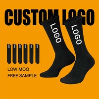 Chaussettes de sport en coton noir de haute qualité, faible quantité minimale de commande, design personnalisé, chaussettes de sport avec logo personnalisé pour hommes et femmes