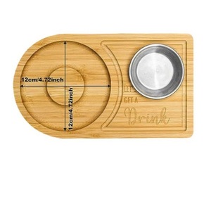 Bandeja de cócteles de bambú con plato para sal y soporte para limones para herramientas de barman - Product Image 3