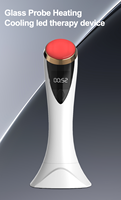 Appareil de massage vibrant pour le visage et le corps, anti-rides, soin de la peau, avec sonde en verre, chauffant et rafraîchissant