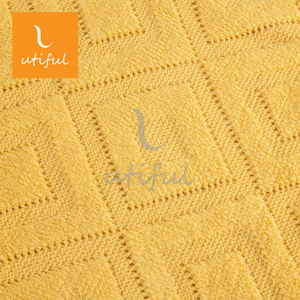 Ultra doux <span class=keywords><strong>grand</strong></span> jacquard diamant évider GEO tricotage chaîne gland jeter couverture pour canapé - Product Image 6