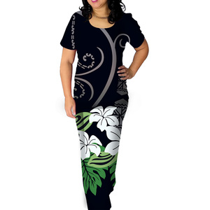 Samoan Puletasi chemise à manches courtes et robes pour femmes 2 pièces polynésien Tribal Samoan Puletasi <span class=keywords><strong>8XL</strong></span> grande <span class=keywords><strong>taille</strong></span> robes pour femmes - Product Image 5