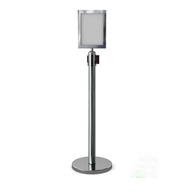 A4 Stainless Steel  Metal Sign Frame Stand with Metal Adapter