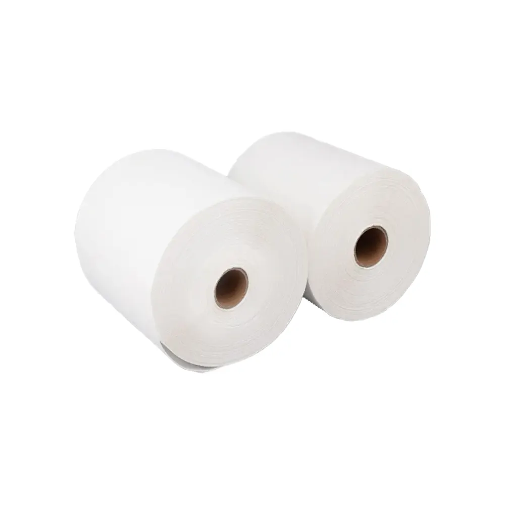 Rollo de toalla de mano, blanco, avanzado, duro y grueso, desechable, absorbente, 1 capa, 6 rollos