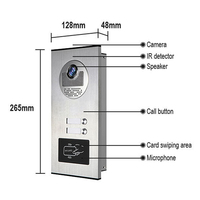Caméra d'Interphone Vidéo Wi-Fi avec Moniteur 7 Pouces, Vision Nocturne Couleur, Connexion Filaire et Fonctionnalités de Déverrouillage par Identification pour Appartement