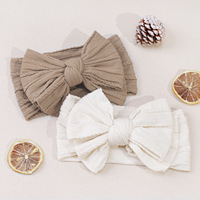 Bandeau extensible en nylon Jacquard américain européen pour enfants bébés accessoires de cheveux à nœud de mamelon surdimensionnés chapeaux pour enfants 5088