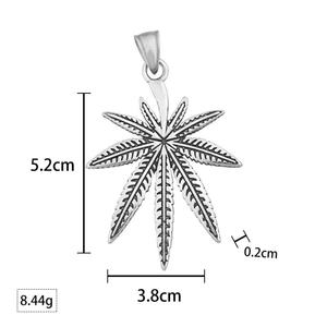 Collar con Colgante de Hoja Grande Personalizado de Acero Inoxidable, Joyería Vintage con Plumas, Chapado en Oro - Product Image 5