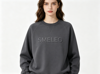 Sudadera con Capucha Personalizada OEM con Logotipo 3D en Relieve para Hombre y Mujer, Cuello Redondo, Impermeable, Estilo Urbano, 100% Algodón, Manga Farol