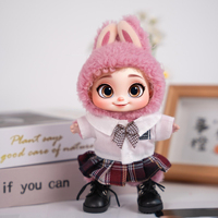 Vêtements de poupée en peluche imperméables de 17 cm, à thème animal mignon et dessin animé, avec design personnalisé pour enfants - Cadeau