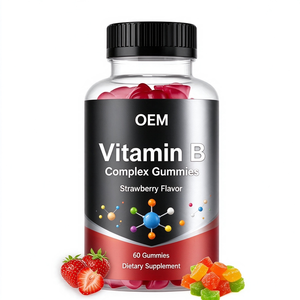 Gomitas Veganas con Complejo B para el Apoyo Energético y el Estrés en Adultos, 60 Unidades, Suministro para 60 Días, para la Salud del Sistema Nervioso y el Metabolismo, Marca Privada - Product Image 1