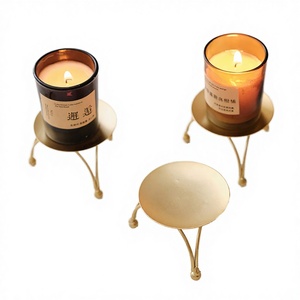 Gold <b>Black</b> Iron Handmade Embossing Printing <b>Candlestick</b> Holder Pedestal Small Tabletop Wedding Christmas Home Decor Furbish Home - Product Image 3